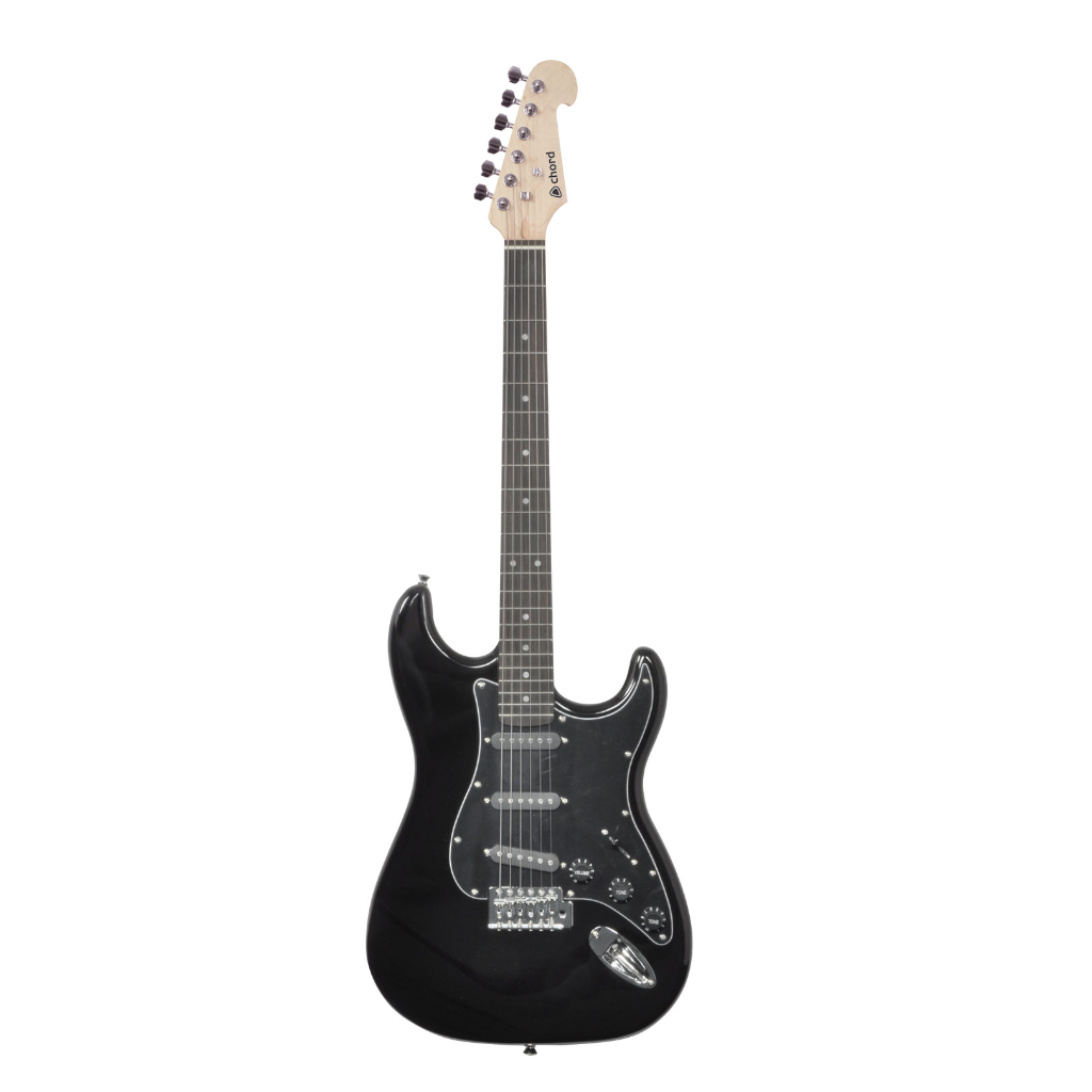 Chord CAL63-BK Strat Style Electric Guitar in Black