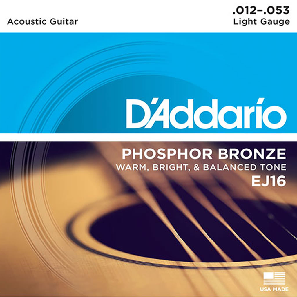 D'Addario EJ16 Phosphor Bronze Light 12-53