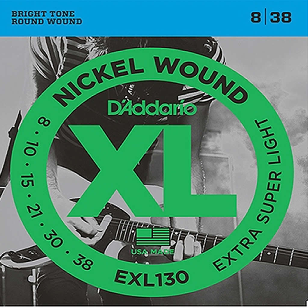 D'Addario EXL130 Nickel Wound, Extra-Super Light, 8-38