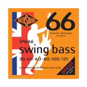 Rotosound SM666 Six String Stainless Steel Roundwound Bass Strings 30-125